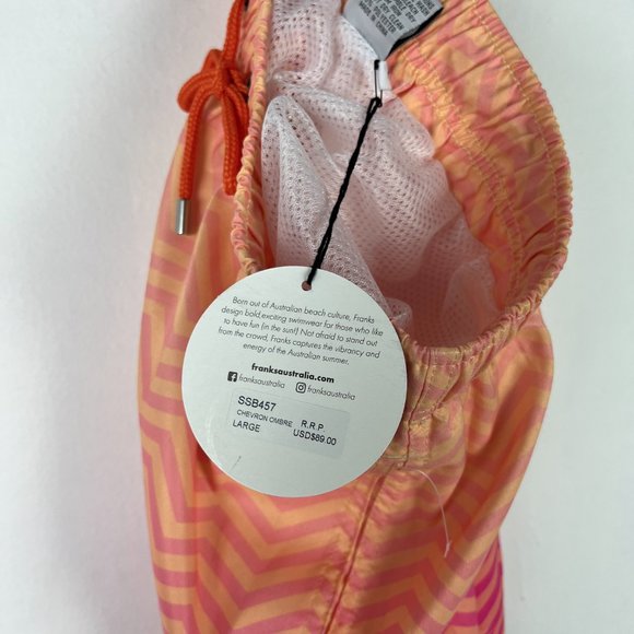 NWT Franks Australia Chevron Ombre Swim Trunks 6" Shorts Size Large L NEW - Picture 12 of 14